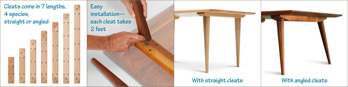 Slanted on sale table legs