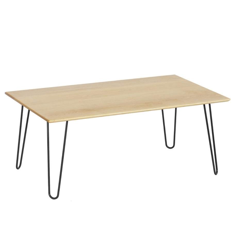 Maple Table Top with Metal Legs