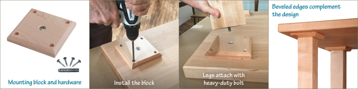 How to Attach a Table Top to a Base